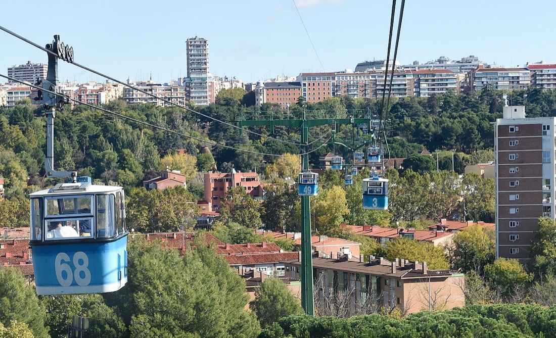 Teleférico — kolejka nad parkami